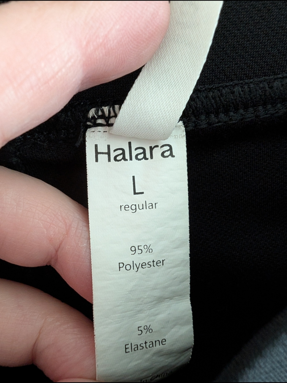 HALARA L Regular Flex High Waisted Pocket Straight Leg Crepe Work Pants Black - Picture 7 of 11
